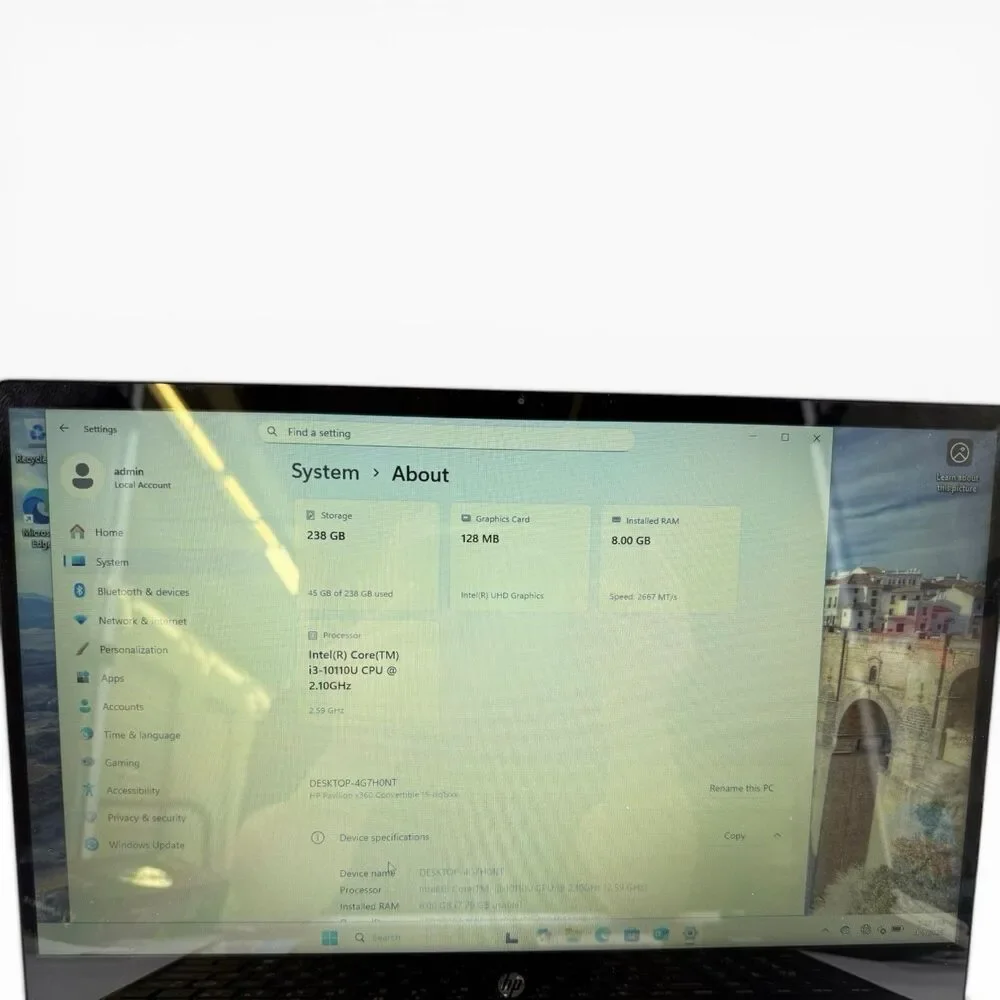 HP PAVILION x 360 15in W11 / 256GB / 8GB / Intel i3 / Touch Laptop/Tablet